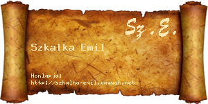 Szkalka Emil névjegykártya